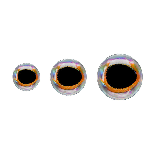 Lunker City 3D Fish Eyes Bulk Silver 9mm
