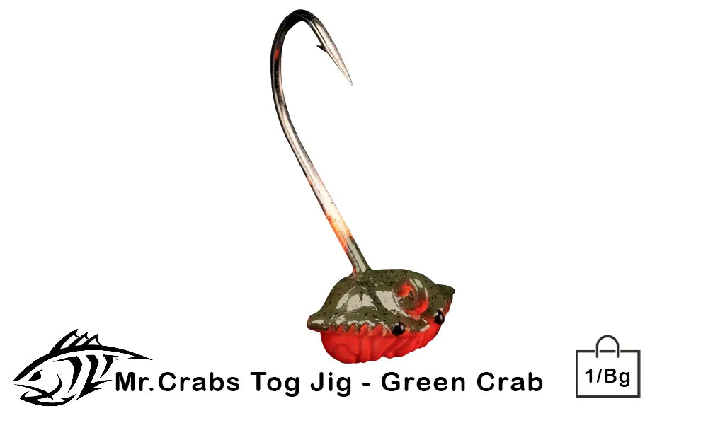 4oz Mr. Crabs Tog Jig 1/Bag Green Crab