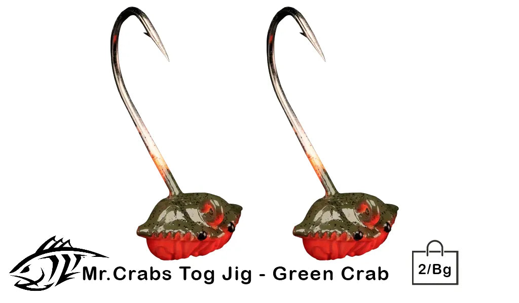 3/4oz Mr. Crabs Tog Jigs 2/Bag Atomic Crab