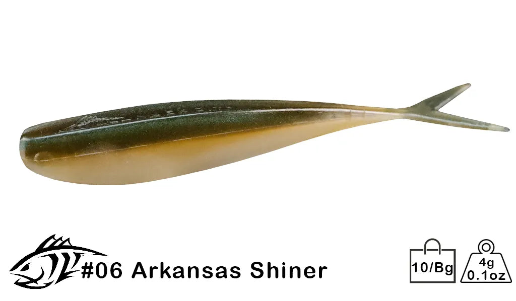 arkansas shiner fishing lure Lunker City 3.5" Fat Fin-S Fish 286 Wonderbread LC