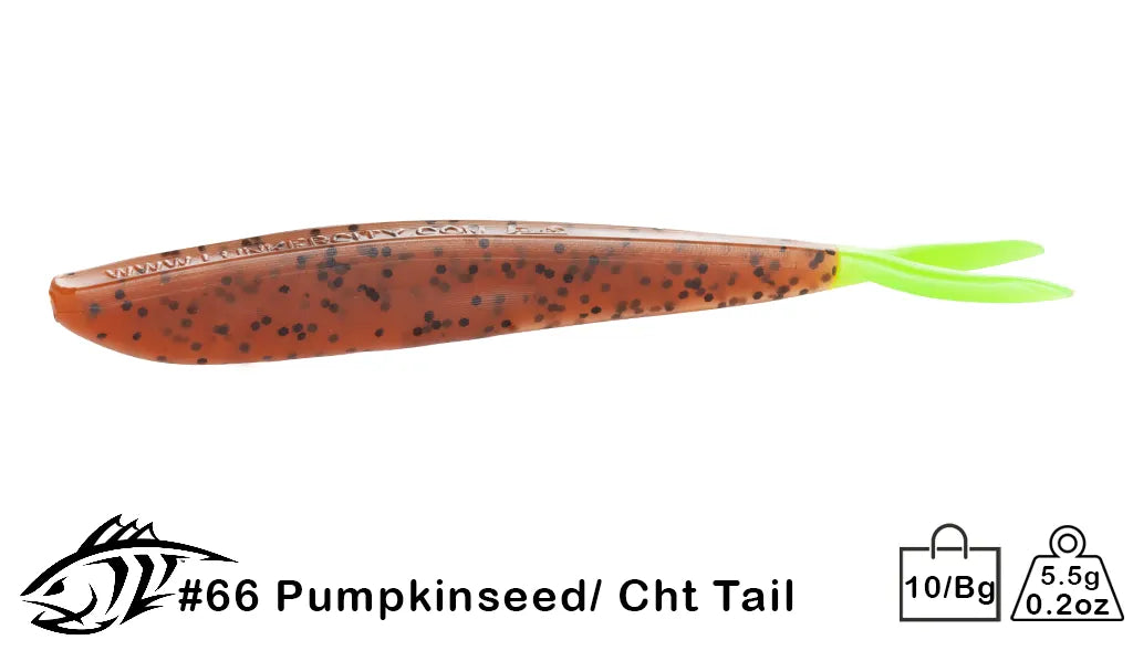 fish getter lure company fork tail Lunker City 4" Fin-S Fish (Color #1-150) 35 Black