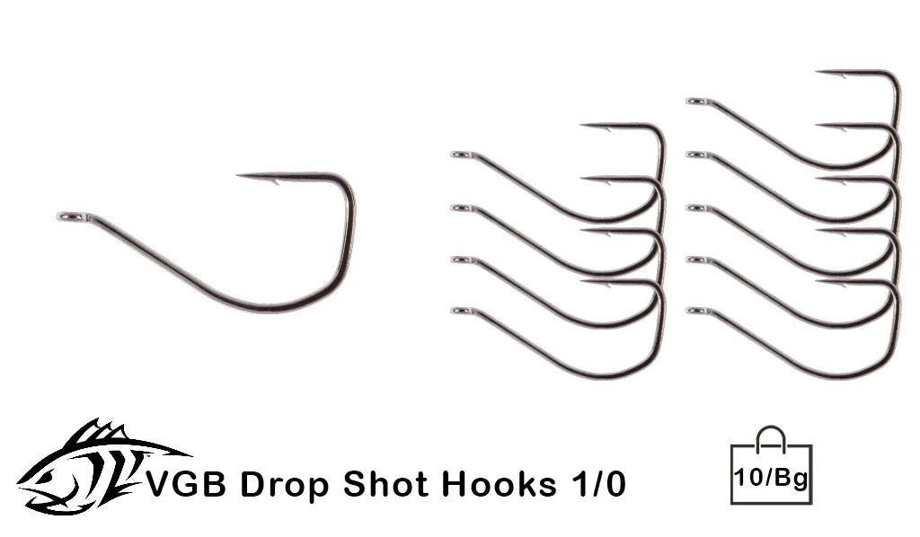 dropshot hooks for bass fishing Hook - Drop Shot #2-#3/0 High Carbon feeding species 50-200Pcs Drop Shot Fishing Hooks