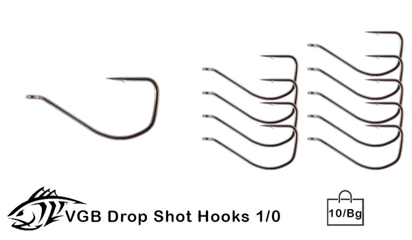 VGB Dropshot/Nose Rig Hook #2 / 10 Pack