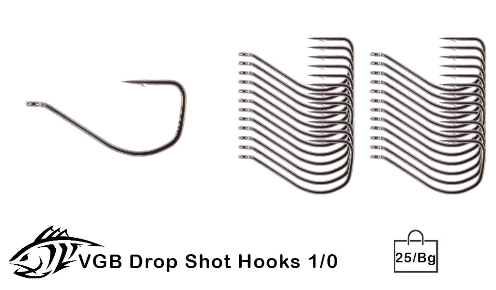 best size hook for drop shot fishing FishTrip 30/60Pcs Swivel Hooks Kit, EWG Spin Shot Bass this hook is durable and features a sticky sharp VMC Spark Point for excellent hooking power Standout Finesse Hook ST4ZS /