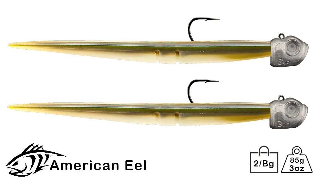 eel fishing lures 12" 3oz Pre-Rigged Slug-Go 287 Pro Blue Shad