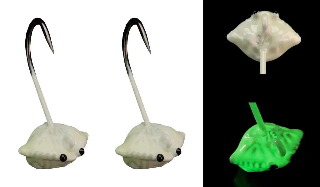 crab wobbler fishing lure 3/4oz Mr. Crabs Tog Jigs 2/Bag Glow Crab